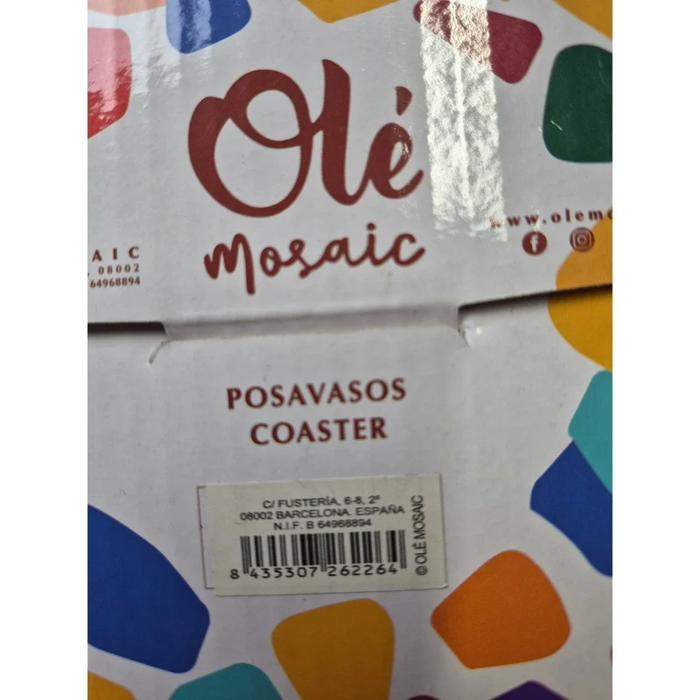 Ole Mosaic Barcelona Ceramic Coaster Sagrada Familia Gaudi Souvenir Spain New